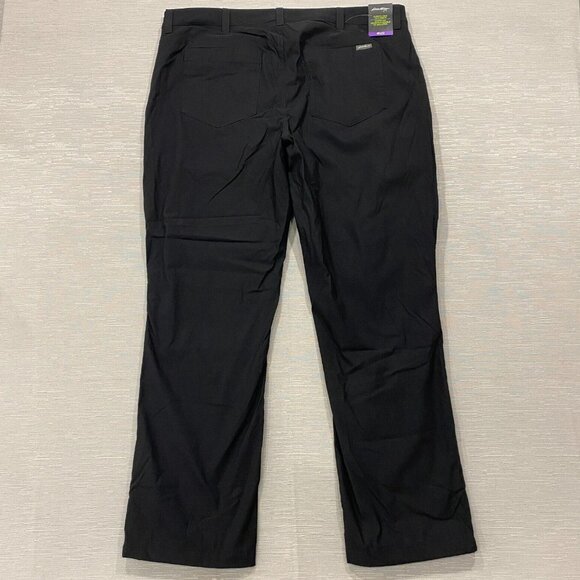 Eddie Bauer Fleece Lined Tech Pants Mens 40 x 32 Black Water Repellent Insulated - Picture 4 of 13